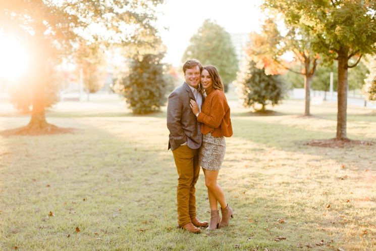 Chris and Claire's Autumn Little Rock Engagement Session - Arkansas Bride